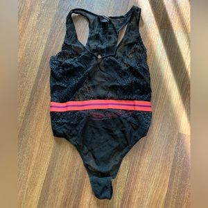Victoria’s Secret size large black mesh bodysuit